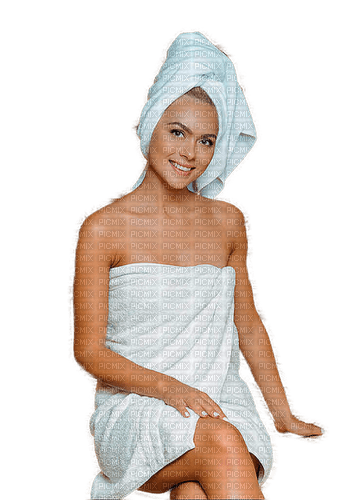 Fille.Girl.towel.Sauna.Spa.Victoriabea - Free PNG