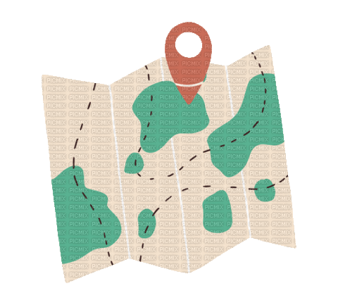 Map with arrow - Ilmainen animoitu GIF