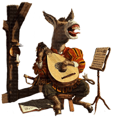 music donkey cartoon comic paintinglounge - kostenlos png