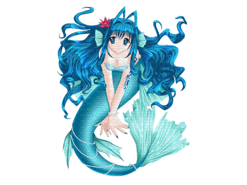 Mermaid anime ❤️ elizamio - ücretsiz png