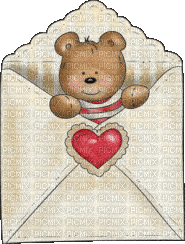Love Letter Teddy - GIF animé gratuit