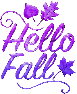soave text autumn hello fall deco purple animated - Nemokamas animacinis gif