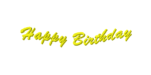 Happy birthday text - GIF animé gratuit