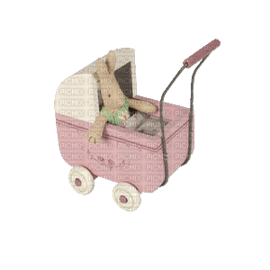 minou-doll carriage-toy - png gratuito