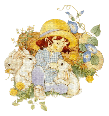 child bunnys easter - kostenlos png