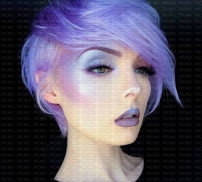 woman purple hair bp - 無料png