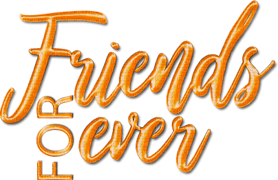 Friends Forever.Text.Orange - zadarmo png