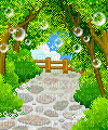 pixel forest woods bubbles - Free animated GIF