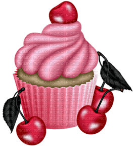Cherry Cupcake - Free PNG