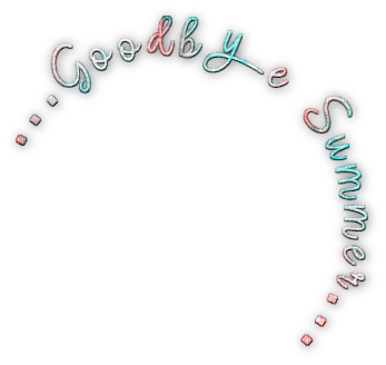 soave text goodbye summer pink teal - PNG gratuit