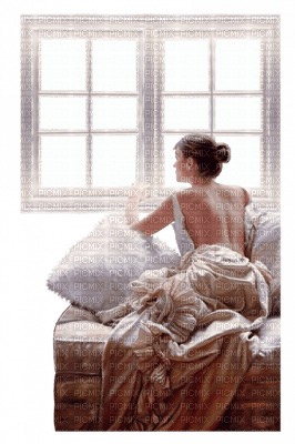 woman at window bp - 免费PNG