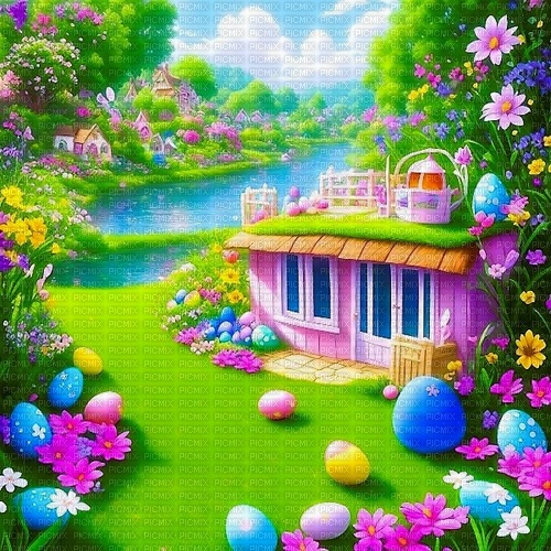 Background - Easter - Spring - zdarma png