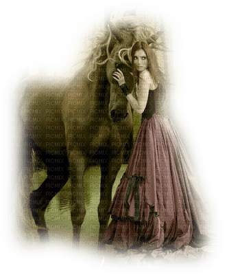 femme avec cheval.Cheyenne63 - png grátis