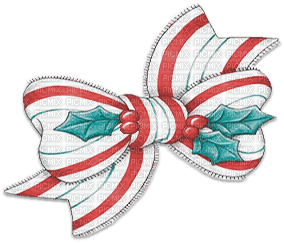 soave deco christmas vintage holly bow pink - 免费PNG
