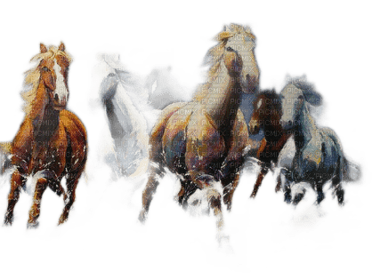 loly33 cheval aquarelle - gratis png