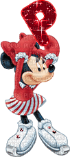 image encre animé effet lettre P Minnie Disney effet rose briller edited by me - Gratis geanimeerde GIF