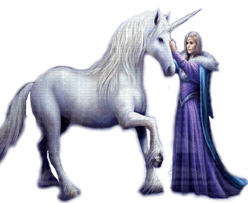 fantasy woman and unicorn nataliplus - png gratuito