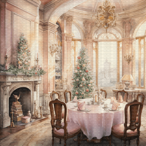 christmas room beige pink - darmowe png