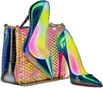 soave deco fashion shoe bag rainbow - δωρεάν png
