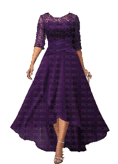 Purple dress - Бесплатный анимированный гифка