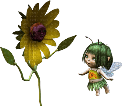 Kaz_Creations Cute Fairy Flower - ilmainen png