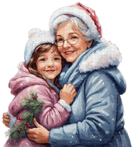 Abuela y nieta - Rubicat - png gratis