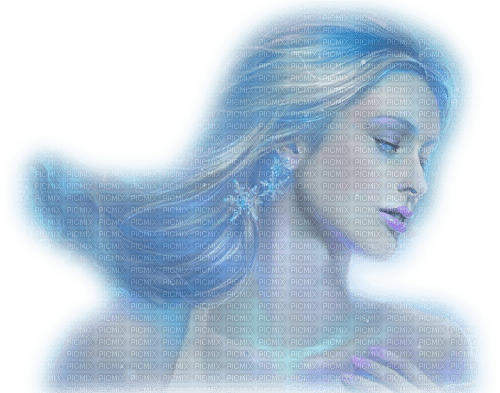 woman blau blue - 免费PNG