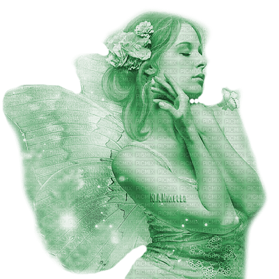 Y.A.M._Fantasy fairy green - 免费PNG