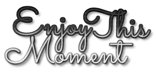 Enjoy This Moment.Text.Black - KittyKatLuv65 - Free PNG