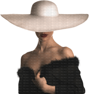 Kaz_Creations Woman Femme Black Hat - png gratis