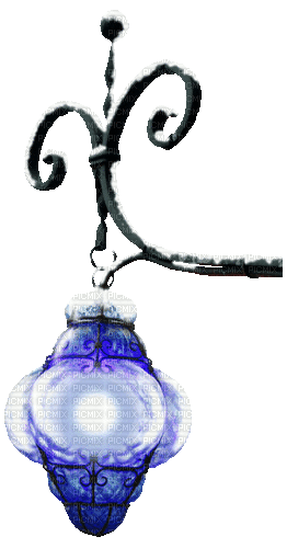 Winter.Lantern.Blue.Animated - KittyKatLuv65 - GIF animé gratuit