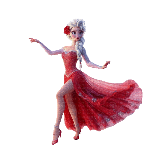 Elsa Frozen Anime Woman - GIF animasi gratis