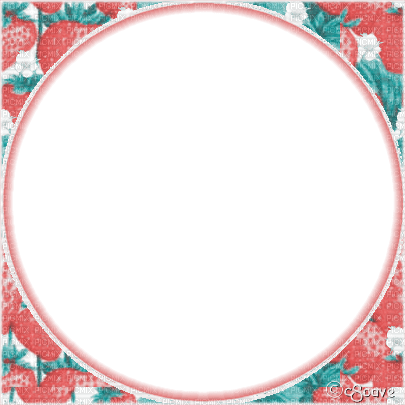 soave frame strawberry circle fruit summer - 無料png