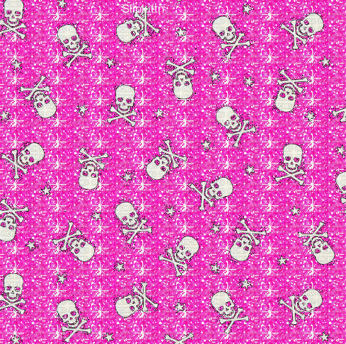 Pink Skeleton Glitter Background— - GIF animado gratis