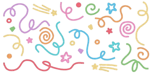 colorful confetti drawing - безплатен png