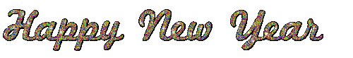Happy New Year.Text.Animated.Rainbow - GIF animé gratuit
