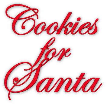 soave text cookies for santa claus christmas red - Free PNG