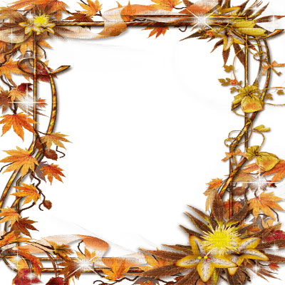 automne cadre feuilles -autumn leaves  frame - 無料png