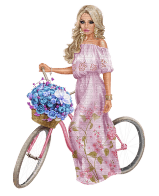 kvinna-woman-cykel - png ฟรี