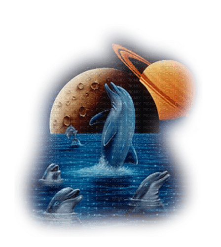 dolceluna fantasy dolphins dolphin summer - 免费PNG