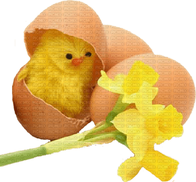 Kaz_Creations Easter Deco Chick - bezmaksas png