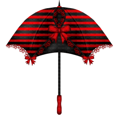 Kaz_Creations Deco Red Scrap Colours Ribbons Bows Umbrella Parasol - Free PNG