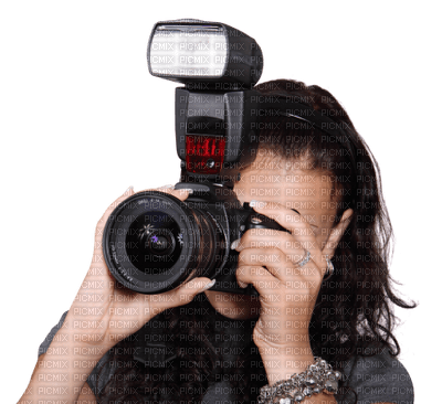 woman with camera bp - darmowe png
