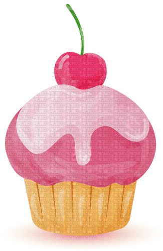 Cake gâteau muffin cerise cherry - zadarmo png