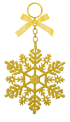 Glitter.Snowflake.Gold - ücretsiz png