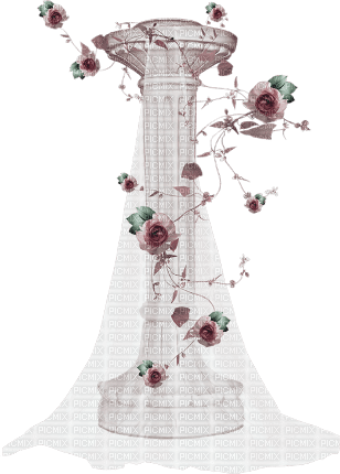 soave deco wedding column flowers rose veil pink - besplatni png