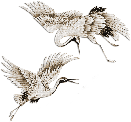 soave deco bird oriental sepia - PNG gratuit