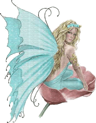 fée papillon bleue - Ingyenes animált GIF