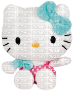 Peluche hello kitty blue pink doudou cuddly toy - 無料png