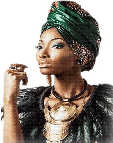 soave woman  africa  green brown - PNG gratuit